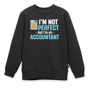 Ich Bin Nicht Perfekt, Aber Ich Bin Ein - Kinder Premium Organic Sweatshirt - Schwarz - Vorne - AI Model Kid Female (0cm)