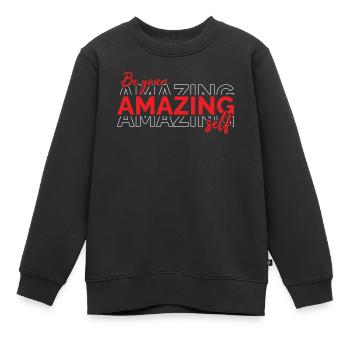 Soyez vous-même ! Confiance en soi, pensée positive, motivation - Sweat Premium enfant bio - noir - Devant - AI Model Kid Female (0cm)