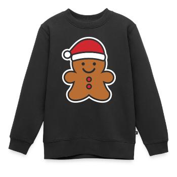 Lebkuchenmann - Kinder Premium Organic Sweatshirt - Schwarz - Vorne - AI Model Kid Female (0cm)