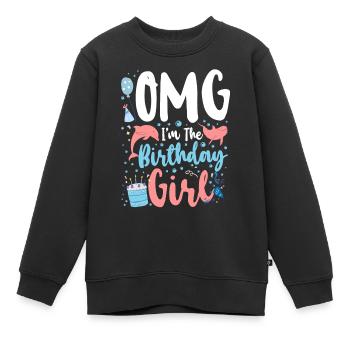 Dolphin Birthday Omg I'm The - Kinder Premium Organic Sweatshirt - Schwarz - Vorne - AI Model Kid Female (0cm)