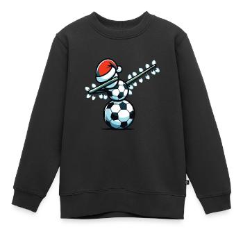 Schneemann Dabbing Schneemann Dab Schneemänner - Kinder Premium Organic Sweatshirt - Schwarz - Vorne - AI Model Kid Female (0cm)