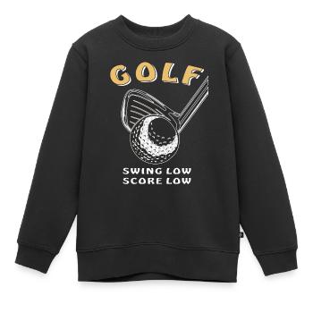 SWING DE GOLF SCORE BAS BAS - Sweat Premium enfant bio - noir - Devant - AI Model Kid Female (0cm)