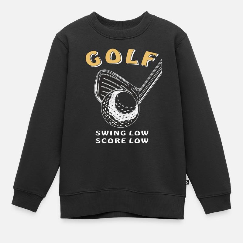 SWING DE GOLF SCORE BAS BAS - Sweat Premium enfant bio - noir