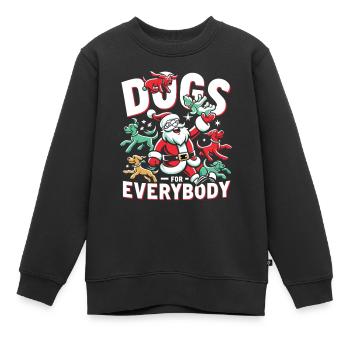 Chiens pour tous Propriétaires de chiens - Sweat Premium enfant bio - noir - Devant - AI Model Kid Female (0cm)