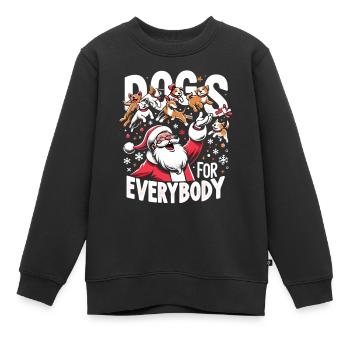 Chiens pour tous Propriétaires de chiens - Sweat Premium enfant bio - noir - Devant - AI Model Kid Female (0cm)