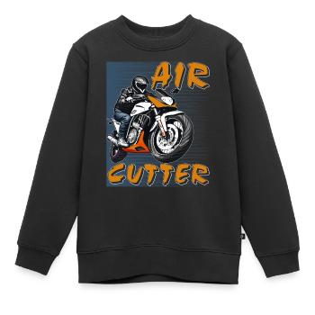 MOTORRAD AIR CUTTER - Kinder Premium Organic Sweatshirt - Schwarz - Vorne - AI Model Kid Female (0cm)