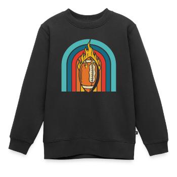 American Football - Kinder Premium Organic Sweatshirt - Schwarz - Vorne - AI Model Kid Female (0cm)