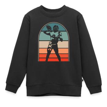 American Football - Kinder Premium Organic Sweatshirt - Schwarz - Vorne - AI Model Kid Female (0cm)