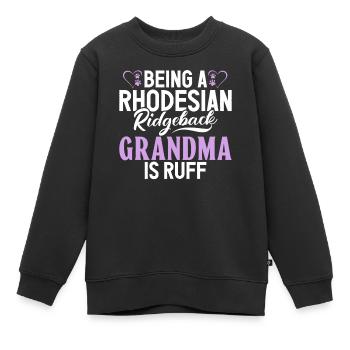 Cadeaux de Rhodesian Ridgeback - Sweat Premium enfant bio - noir - Devant - AI Model Kid Female (0cm)