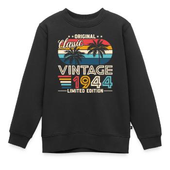 1944 - Zeitlose Eleganz - Kinder Premium Organic Sweatshirt - Schwarz - Vorne - AI Model Kid Female (0cm)