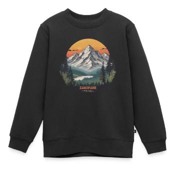 Zakopane, Pologne, Villes du monde dans les montagnes - Sweat Premium enfant bio - noir - Devant - AI Model Kid Female (0cm)