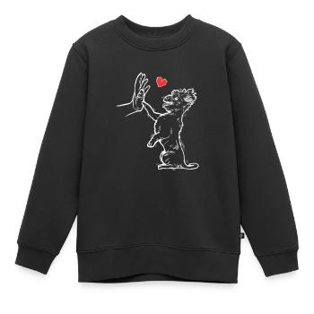 Yorkshire Terrier Niedlicher Yorkshire Terrier - Kinder Premium Organic Sweatshirt - Schwarz - Vorne - AI Model Kid Female (0cm)