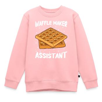 Waffel machen Waffeleisen - Kinder Premium Organic Sweatshirt - Rosa - Vorne - AI Model Kid Female (0cm)