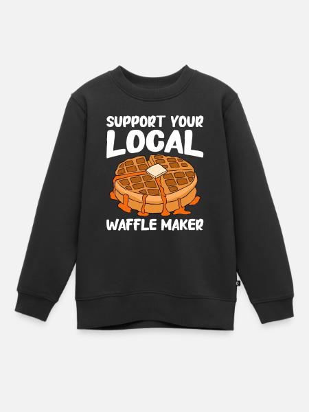 Waffel machen Waffeleisen - Kinder Premium Organic Sweatshirt - Schwarz