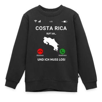 Costa Rica Mittelamerika Urlaub - Kinder Premium Organic Sweatshirt - Schwarz - Vorne - AI Model Kid Female (0cm)