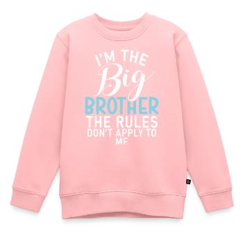 Big Brother Gift - Kinder Premium Organic Sweatshirt - Rosa - Vorne - AI Model Kid Female (0cm)