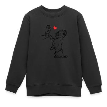 Yorkshire Terrier Niedlicher Yorkshire Terrier - Kinder Premium Organic Sweatshirt - Schwarz - Vorne - AI Model Kid Female (0cm)