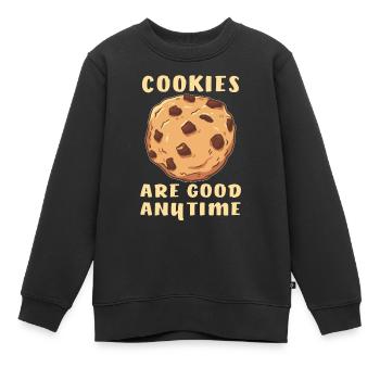LES COOKIES SONT BONS À TOUT MOMENT - Sweat Premium enfant bio - noir - Devant - AI Model Kid Female (0cm)