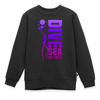 Plongée, Apnée Plongée, Apnée No Limit Apnée Apnée - Sweat Premium enfant bio - noir - Devant - AI Model Kid Female (0cm)