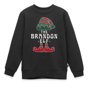 Brandon Elf Familie Passende Gruppe Weihnachten Mama - Kinder Premium Organic Sweatshirt - Schwarz - Vorne - AI Model Kid Female (0cm)