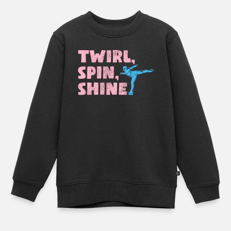 Eiskunstläuferin Eiskunstlauf Club Girl Eislauf - Kinder Premium Organic Sweatshirt - Schwarz