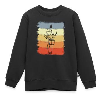 fanfare - Sweat Premium enfant bio - noir - Devant - AI Model Kid Female (0cm)
