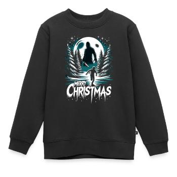 Joyeux Noël Festif Slasher Candy Cane Menace - Sweat Premium enfant bio - noir - Devant - AI Model Kid Female (0cm)