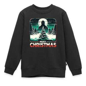 Joyeux Noël Festif Slasher Candy Cane Menace - Sweat Premium enfant bio - noir - Devant - AI Model Kid Female (0cm)
