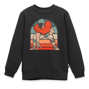 American Football - Kinder Premium Organic Sweatshirt - Schwarz - Vorne - AI Model Kid Female (0cm)