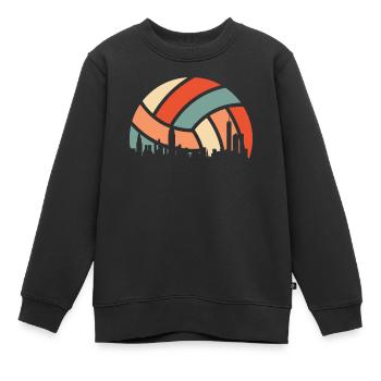 Volley-ball Volley-ball - Sweat Premium enfant bio - noir - Devant - AI Model Kid Female (0cm)