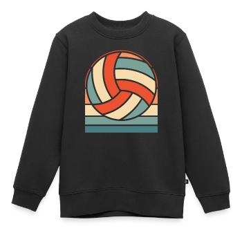 Volleyball Volleyballer - Kinder Premium Organic Sweatshirt - Schwarz - Vorne - AI Model Kid Female (0cm)