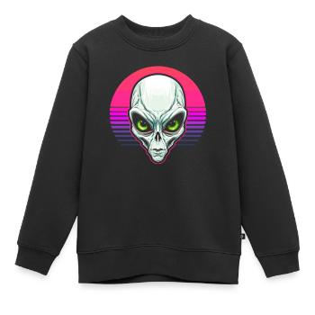 Alien Außerirdischer - Sweat Premium enfant bio - noir - Devant - AI Model Kid Female (0cm)