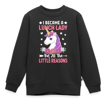Cafeteria-Besatzung - Kinder Premium Organic Sweatshirt - Schwarz - Vorne - AI Model Kid Female (0cm)