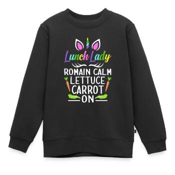 Cafeteria-Besatzung - Kinder Premium Organic Sweatshirt - Schwarz - Vorne - AI Model Kid Female (0cm)
