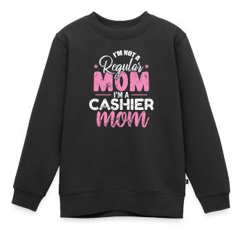 I'm not a Regular Mom I'm a Cashier Mom - Kids Premium Organic Sweatshirt - black - Front - AI Model Kid Female (0cm)