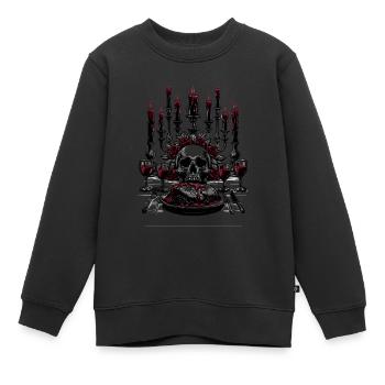 Fête gothique macabre Hiver gothique - Sweat Premium enfant bio - noir - Devant - AI Model Kid Female (0cm)