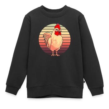 Huhn Henne - Kinder Premium Organic Sweatshirt - Schwarz - Vorne - AI Model Kid Female (0cm)