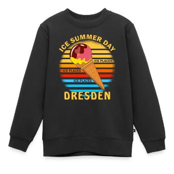 ICE SUMMER DAY DRESDEN - Kinder Premium Organic Sweatshirt - Schwarz - Vorne - AI Model Kid Female (0cm)