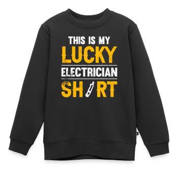 Électricien Dire Compagnon Électricien - Sweat Premium enfant bio - noir - Devant - AI Model Kid Female (0cm)