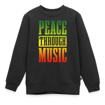 Reggae Musik Rastafari Jamaika - Kinder Premium Organic Sweatshirt - Schwarz - Vorne - AI Model Kid Female (0cm)