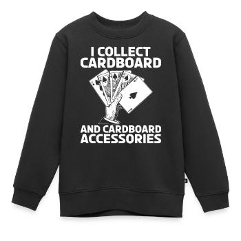 Kartenspiel Kartenspieler Pokern - Kinder Premium Organic Sweatshirt - Schwarz - Vorne - AI Model Kid Female (0cm)