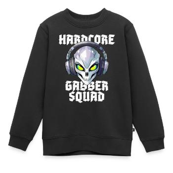 Hardcore Gabber Squad Alien Rave - Kinder Premium Organic Sweatshirt - Schwarz - Vorne - AI Model Kid Female (0cm)