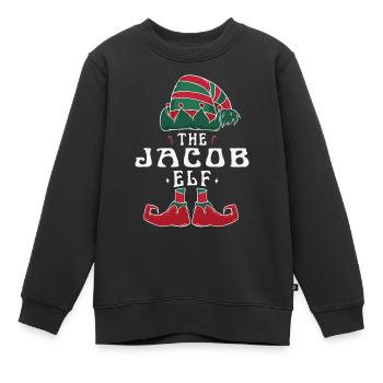 Jacob Elf Familie Passende Gruppe Weihnachten Mama Papa - Kinder Premium Organic Sweatshirt - Schwarz - Vorne - AI Model Kid Female (0cm)