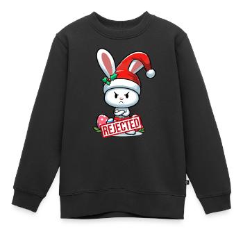 Offensé lapin de Pâques Noël cadeau drôle - Sweat Premium enfant bio - noir - Devant - AI Model Kid Female (0cm)