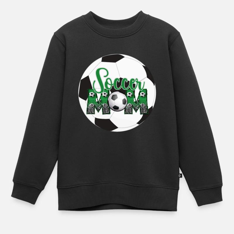 Fußball-Mama - Kinder Premium Organic Sweatshirt - Schwarz