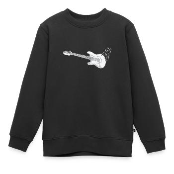 E-Gitarre Musik Musiknote - Kinder Premium Organic Sweatshirt - Schwarz - Vorne - AI Model Kid Female (0cm)