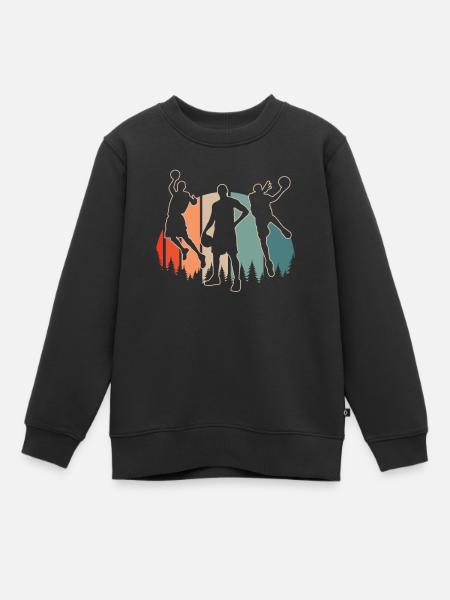 Basketball Basketballer - Kinder Premium Organic Sweatshirt - Schwarz