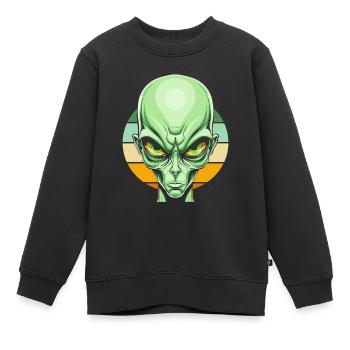 Alien Außerirdischer - Sweat Premium enfant bio - noir - Devant - AI Model Kid Female (0cm)
