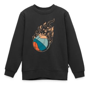 Joueur de basket-ball - Sweat Premium enfant bio - noir - Devant - AI Model Kid Female (0cm)