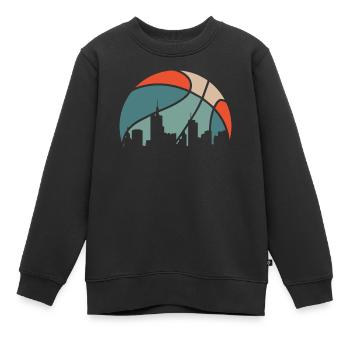 Basketball Basketballer - Kinder Premium Organic Sweatshirt - Schwarz - Vorne - AI Model Kid Female (0cm)
